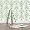 Wallpapers High Quality Pvc Self-Adhesive Waterproof Wall Covering Wallpaper Green Floral Stick And Peel For Bedroom Walls