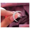 Band Rings Fashion Moon och Star Finger Creative Opening Ring God Sier för förlovningsgåva Drop Delivery Jewelry DH5XA