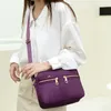 Sac à bandouliers Sac à bandoulière pour femmes Couleur solide imperméable Black Purple Casual Handbag Messenger