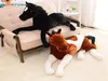 BOOKFONG 1PC Simulation Animal 70x40cm Horse Plush Toy Prone Horse Doll For Birthday Gift LJ2011263656512