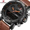 Relógios masculinos para a marca de luxo masculino Sports Sports Watches Naviforce Mens Quartz Led Relógio Digital Relógio Militar à prova d'água 240409