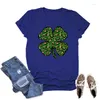 Dames T Shirts St. Patrick's Day T-shirt vrouw Lucky T-TEE Top Vrouwelijke Zomert-shirt met korte mouwen