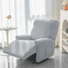 Stol täcker Elastic Solid Recliner Sofa Cover All-Inclusive 1-sits Couch Spandex Lazy Boy Slipcover fåtöljskydd 4 st