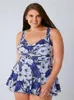 Women's Swimwear 2024 Print Plus Size Women One Piece Swimsuit Female Large Bathing Suit Skirt Beach Wear Swimming Bathers