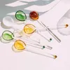 Zestawy naczyń stołowych Candy Glass Spoon Mixing Desser Mały domowy miód przezroczysty długi uchwyt kawa