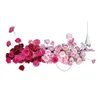 Dekorativa blommor Lyxanpassning Pink Rose Peony Artificial Flower Row Runner Bröllop Bakgrund Dekor Party Golv Showcase Rekvisita