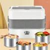 Dinnerware Heated Lunch Boxes Adults Containers Heaters With Push Button Household Vegetables Cooking Kitchen Supplies