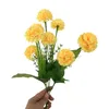 Fleurs décoratives Fleur artificielle réaliste Daily DIY SIMULATION PARTI DÉCOR HOME DÉCOR SOIR 9 Têtes Po Prop Tissu de soie faux