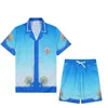 24SS Designer Shirt Herren Button Up Hemd gedrucktes Strandhemd Hawaiian Flower Casual Shirt Mens Slim Fit Short Sleeved Hawaiian T-Shirt #589