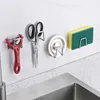 Kitchen Storage 1-3pcs Stainless Steel Sink Sponges Holder Self Adhesive Drain Drying Rack Shelf Household Wall Hooks Organizer