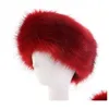 Opaski na głowę Women Faux Fur Zimowy opaska na głowę 7 Kolory moda głowa p edmuffs er Hair Akcesoria statek upuszczenie biżuterii biżuterii fryzura dhx5d