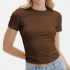 Blouses pour femmes respirantes Tee Tee Summer Summer Crop Tops Basic-Shirt Collection pour Streetwear Fashion Crew Neck Courte