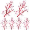 Fleurs décoratives 6 pcs Twigs simulés Plantes d'arbres Branches Fermage pour décoration Home Plastic Fake Centombe Piece