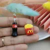 Charms 10pcs 3d Frenries Frites Cola Resin Belle nourriture Sneak Beverage Pendentif For DIY Bijoux Résultats Artisanat Boucles d'oreilles Accessoire