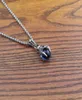 Colliers pendants bijoux punk bijoux bleu dragon noir perle gothique gothique collier argent couleur en acier inoxydable chaîne5564848