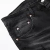 Pantalon féminin 2024 Brand pourpre jeans American High Street Patch Hole Slim Straight Elemy et