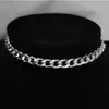 Strands Men Thick Cuban Link Choker Necklaces Male Silver Color Steel Rapper Neck Chains for Women Men Hip Hop Jewelry Gift 230613