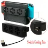 Tillbehör kylfläkt för Nintendo Switch NS Original Stand Game Console Dock Cooler med 3FAN USB Cooling Fan för Nintend NS NX