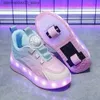 Sneakers meninos e meninas crianças USB cobrar sapatos de lazer luminos