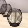 Candlers en fer Birdcage Shape Holder Lantern Metal Candlestick Bandlelight For Home Dining Tables Decorative Decorative