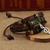 Charm Bracelets Trendy Alloy Niche Design Star Leather Braided Bracelet Hand Rope Men Gypsy Hippie