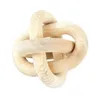 Decorative Figurines Wood Chain Decorations 3 Link Wooden Knot Creative Design For Home Farmhouse