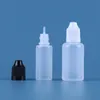 Eliquid Dondurucu Şişeler 3ml 5ml 10ml 15ml 20ml 30ml 50ml 60ml 100ml 120ml Plastik Şişeler Çocuk geçirmez kapılar Göz suyu sıvı şişesi