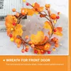 Decoratieve bloemen Outdoor Christmas Decorations Maple Pumpkin Wrans Simulation Fake Leaf Tabletop gesimuleerd