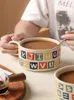 Tasses lait fufu tasse en sentant la conception de café féminine minoritaire à boire de l'Oat céramique