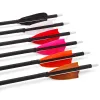 Arrow 6/12pcs Bow Arrows 3 inch 500 Spine Turkey Feather Mix Carbon Arrow OD 7.8mm ID 6.2mm Bow Archery Shooting Sport