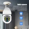 Telecamere IP 2.4G 5G WiFi E27 Sorveglianza della lampadina IP Camera da notte Vision Night Wireless Home 2MP CCTV Security Camera 4x Digital Zoom Video Indoo 24413