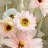 Decorative Flowers 5pcs/lot Simulation 5 Fork Dahlia Silk For Home Decoration Wedding Flower Wall Arrangement Fake Wreath