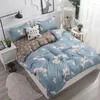 Set di biancheria da letto moderna in stile conciso in cotone aloe cotone geometrico motivano di stampa per stampa trapunta copertina del piumone foglio 3/4pcs tessile domestico