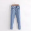 Frauen Jeans elastische sexy dünne blaue Frauen Streetwear hohe Taille enge Jeanshose Koreanische Mode schlanker Bleistift Pant