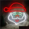 LED STRINGS USB Neon Santa Claus Licht snoer bord Lamp Festival Party Lights Lichten Kerstjaar Decoratie Drop Levering Lighting H DHBMB