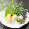 Płytki 10pcs sushi bambusa dekoracja liści japońskiej tacki gałąź ozdob