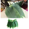 装飾的な花5 PCSキッズコスチュームTi Leaf Hula Skirt Luau Party Clothing Green GrassHawaiian Child