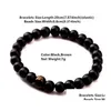 Beaded New Jewelry Men Black Brown Wood Bead Bracelets Sandalwood Buddhism Buddha Meditation Hip Hop Drop Delivery Dhmel