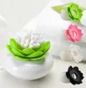 Hele lotus katoenen staafjeshouder qtips staan tandenstoker opbergdoos thuis decoratie1751828