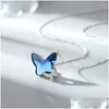 Colliers pendants mode Y2K Accessoires Collier pour femmes de style coréen Butterfly Choker Crystal 2024 TRENDY Gift Drop Livrot Jewe Dhucy