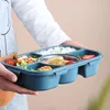 Linarey Microwavable Dinner Plate Large Lunch Box met grote capaciteit voor studenten met dekselcompartimenteerde mannen en vrouwen