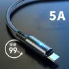 Ny 2024 5A USB Type C-kabel Mobiltelefon Fast laddning Typ-C Data Wire Cord för Samsung S22 S21 Xiaomi Mi 12 Pro 11 Redmi 2M 3M för för för