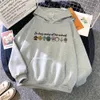 Kvinnors hoodies tröjor häst hoodies kvinnor koreansk stil harajuku vintage svett y2k klädtröja kvinnor estetisk träning 240413