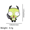 Brooches Cute Alien With Knife Enamel Pins Cartoon Killer For Women Lapel Backpack Clothes Badge Jewelry Halloween Gift