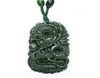 Xinjiang Hetian Jade Pendant Men039s Pendant Jade Halsband Sapphire Zodiac Dragon Jade Pendant Male Certificate6204569