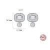 Boucles d'oreilles de pote de diamant Moisanite S925 Silver Aaa Zircon Marques d'oreilles de luxe européennes et américaines Hot Feld High East Oreilles Boucle d'oreilles