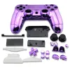 CASOS PS4 Botões de casca de alojamento de conjunto completo para PS4 V1 Capa de caixa PlayStation 4 DualShock 4 Gamepad sem fio Chrome