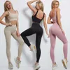 Lu Set Jumpsuit Align Lemon Seamless Yoga Sports Fiess Peach Hip-L-liftande höga midjebyxor Beauty Back Bh Suits Workout Gym Leggings Set F