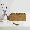 Kitchen Storage Home Decor Woven Organizer Basket For Multi-use Rattan Bedroom Desktop Container Sundries