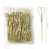 Forks Household Party Decoration Stick Cocktail Kitchen & Bar Toothpick Art Flower Fruit Bamboo